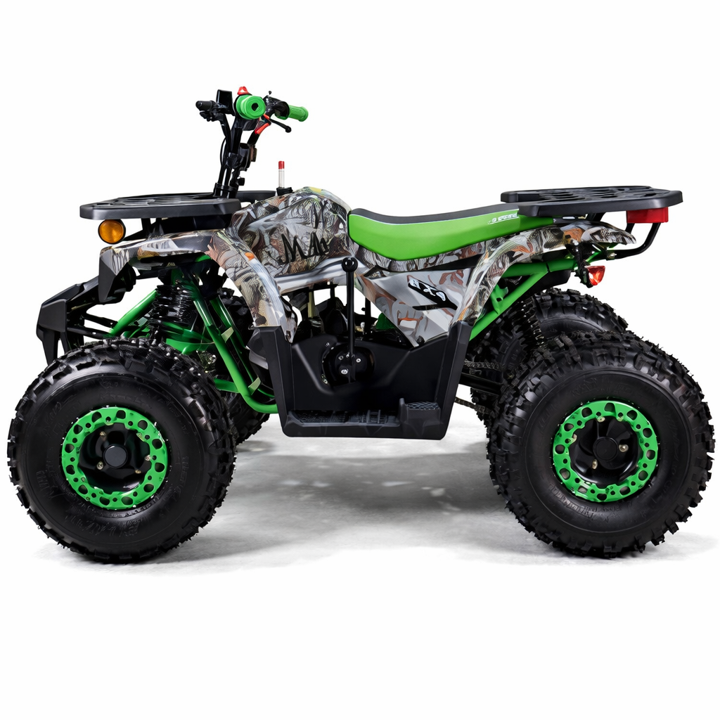 AT Orca 125cc ATV with Automatic Transmission w/Reverse, LED Headlights, Electric Start, Big 19"/18" Tires!