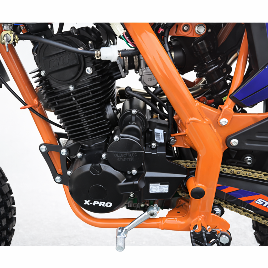 AT Storm DLX 250 Dirt Bike with All LED Lights and 5-Speed Manual Transmission,  Electric/Kick Start! Big 19"/16" Wheels! Zongshen Brand Engine!